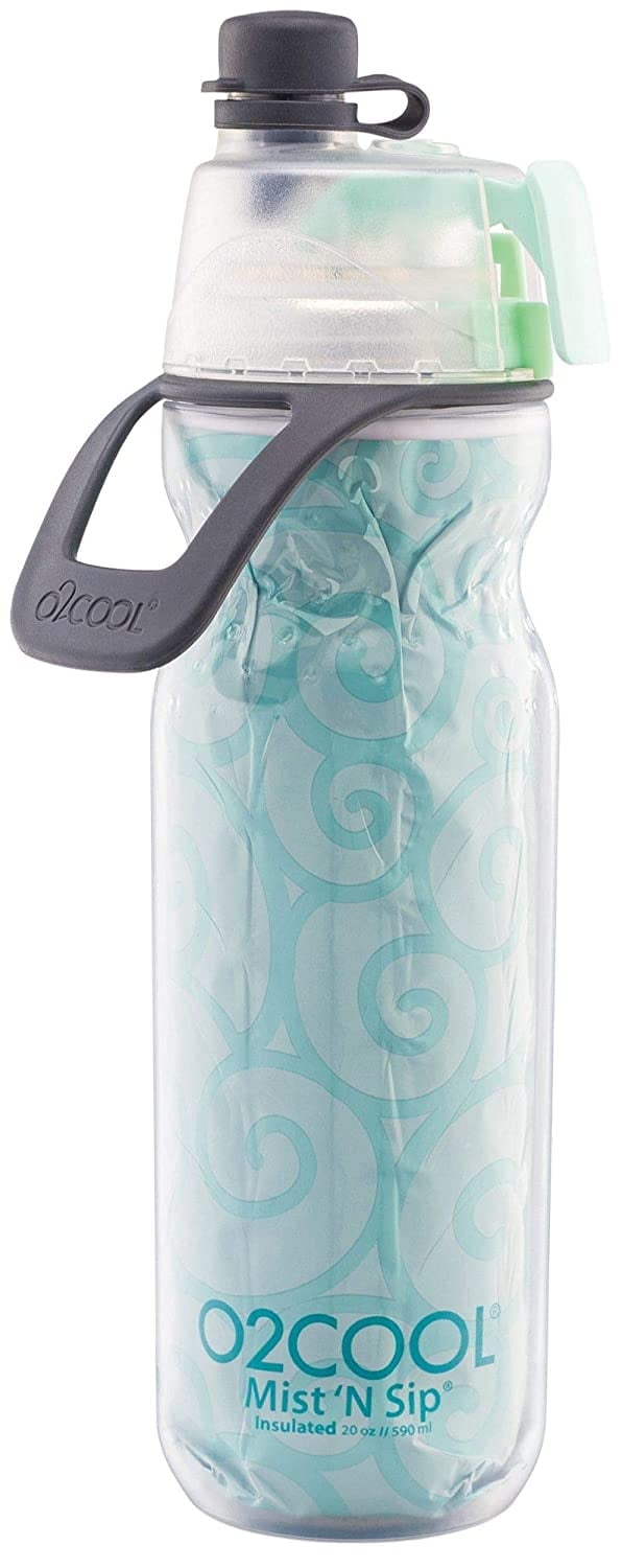 O2COOL Mist N' Sip 20 fl oz Sports Water Bottle with Mist