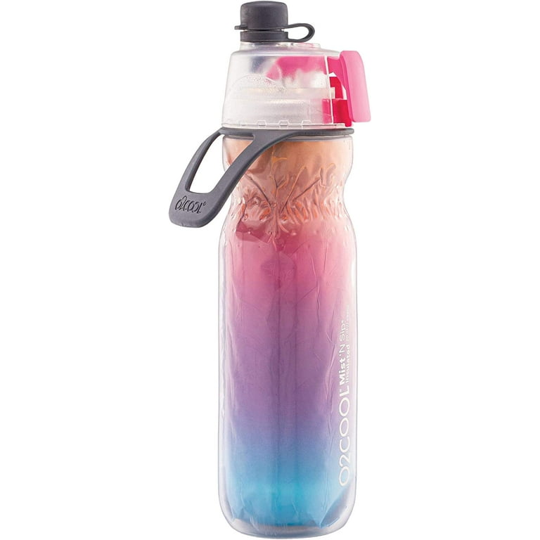 O2cool Mist N' Sip 20 fl oz No Leak Pull Top Sprout Sports Water Bottle, Single, Lacrosse