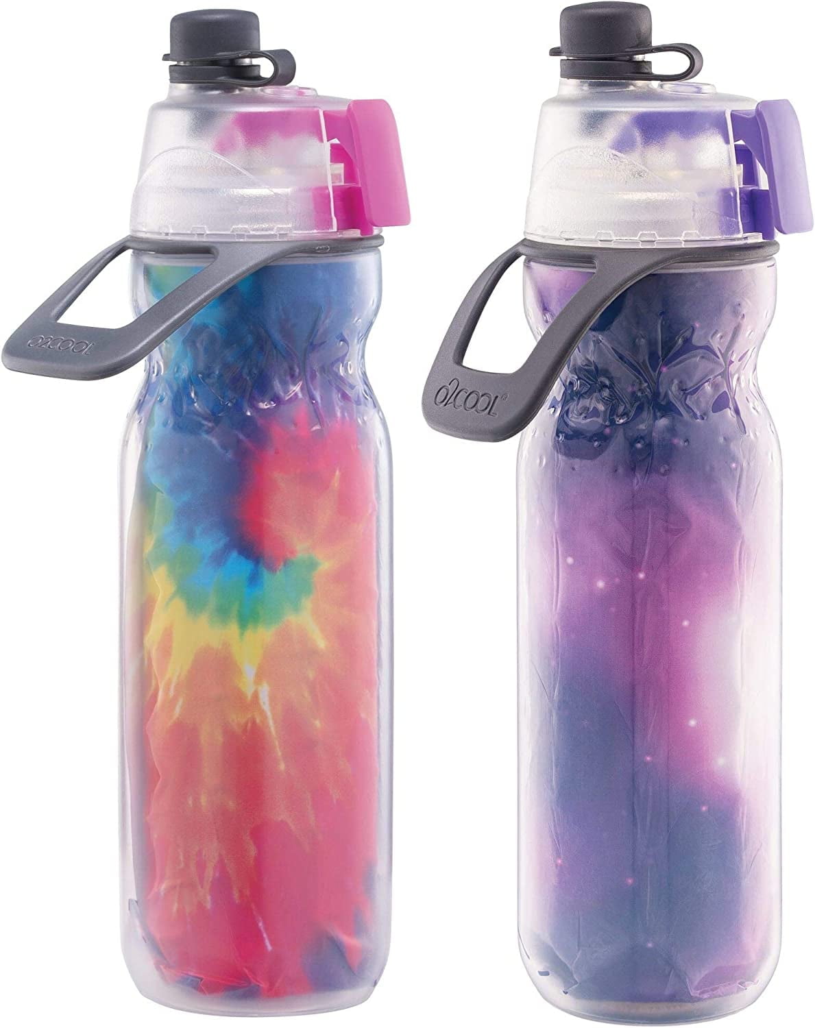O2COOL Arctic Squeeze, 2-Pack Water Bottles, 20oz BPA-Free
