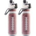thumbnail image 1 of O2COOL Mist 'N Sip Misting Water Bottle 2-in-1 Mist And Sip Function With No Leak Pull Top Spout Reusable Sports Water Bottle (2 Pack) - 20 oz - Football, 1 of 4