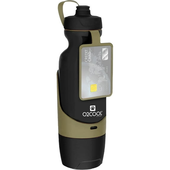 O2COOL Sip 'N Share Bottle 32 oz., Khaki