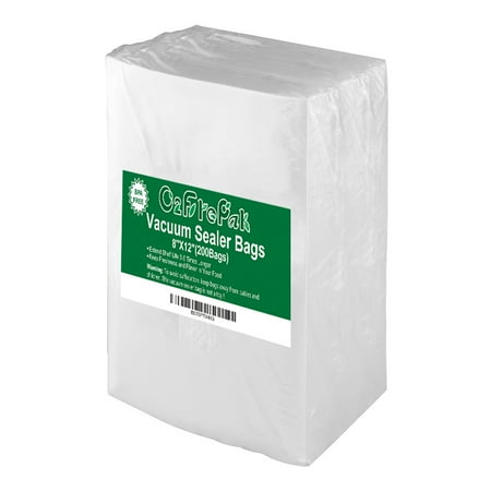 O2frepak 8X12inch 200 Food Saver Quart Size Vacuum Sealer Bags ,Great For Vac Storage, Meal Prep Or Sous Vide