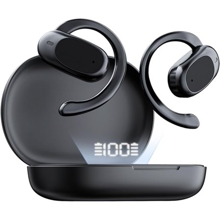 O3 Earbuds Open Ear Headphones with Ai Translation Real Time, Customized EQ via App, Ai- Clear Calls, Over-Ear Lightweight Comfort -Black