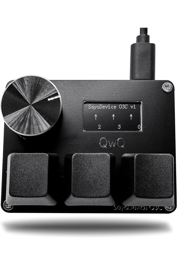 O3C OSU Keyboard Rapid Trigger Hall Switches Magnetic Linear Switches Keyboard with Knob and Screen,Copy Paste,Shotcut,Macro Hotswap Mini Keypad.