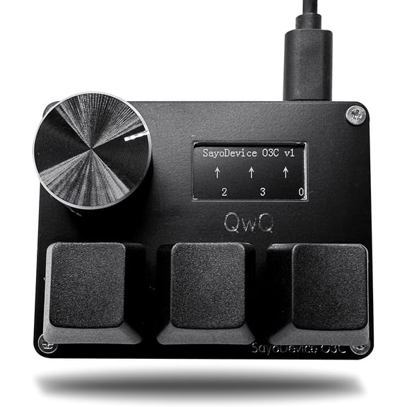 O3C OSU Keyboard Rapid Trigger Hall Switches Magnetic Linear with Knob and Screen,Copy Paste,Shotcut,Macro Hotswap Mini Keypad.