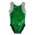 thumbnail image 1 of O3GL055 Obersee Girls Gymnastics Leotard One-Piece Athletic Activewear Girl's Dance Outfit Girls' & Women's Sizes - Cross Back Green, 1 of 3