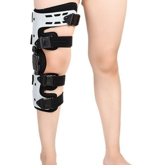 OA Hinged Support Right Knee Braces, Black & White