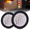 thumbnail image 2 of 2-Pack 4-Inch Round LED Trailer Lights - Super Bright Stop/Turn/Tail Lights With IP65 Waterproof Rating For Trucks & Trailers 2 of 9