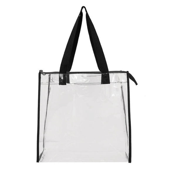 OAD Clear Zippered Tote with Full Gusset