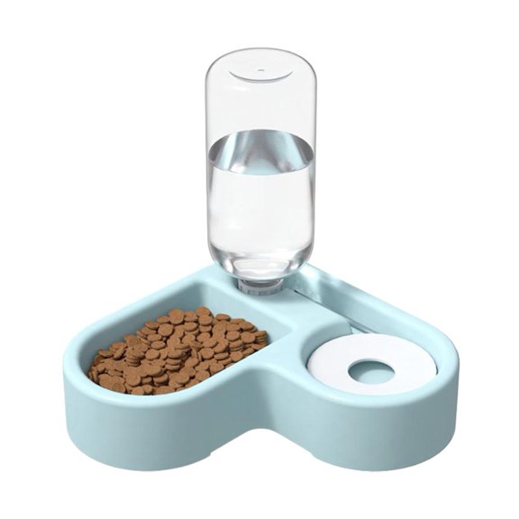 OADUKQ Cat Water and, Automatic Water Replenishment with Spatter Guard, for Small Apartments and Busy Pet Parents, Blue
