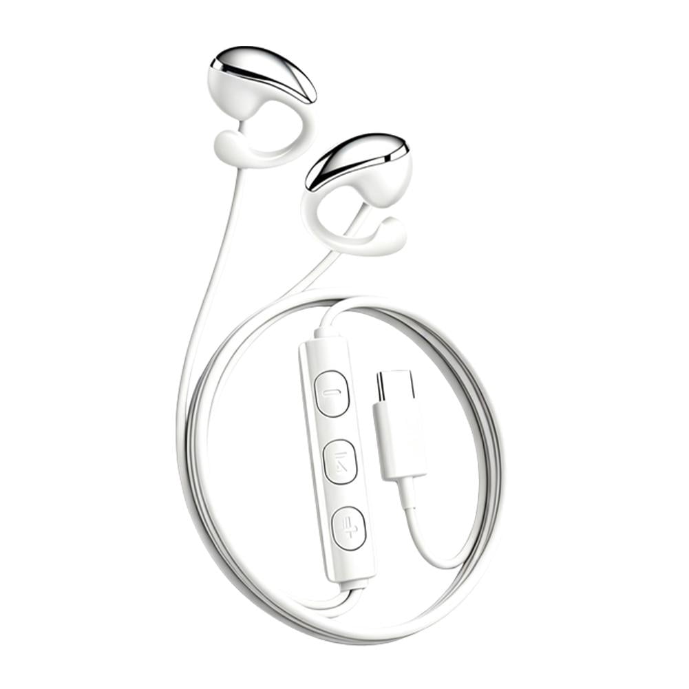 OADUKQ Clip-On Wired Earphones, Cable with clip-on Earphones Mic Design ...