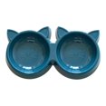 thumbnail image 1 of OADUKQ Cat Bowl, Double Bowl Cat Feeder with Cat Ear Design, Cats and Small Dogs in Apartments, Dark Blue, 11.22 X 5.71 X 1.18 in, 1 of 7