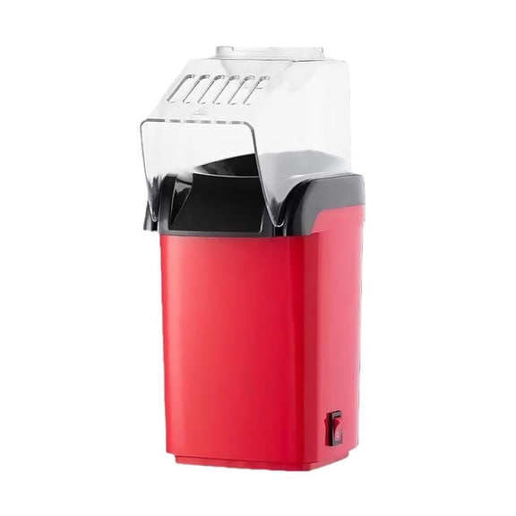 OADUKQ Electric Hot Air Popcorn Popper, Oil-Free Popping, Red, 220V