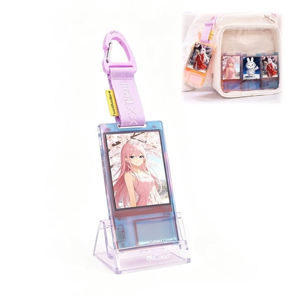 OADUKQ Electronic Pass Nfc Bluetooth Animated Card, Screen 5V 400mA Interactive Display, Desktop Display and Social, Pink, 2.8 in
