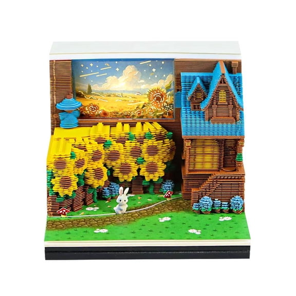 OADUKQ Lighted 3D Sticky Notes, Outdoor Garden Utility Design, for Outdoor Decor Use