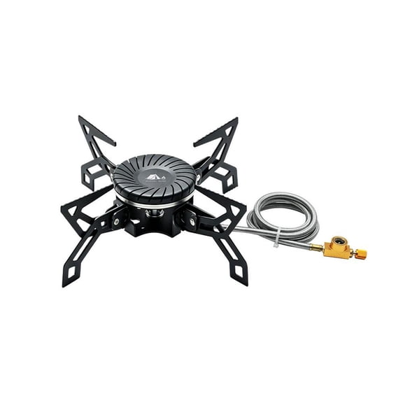 OADUKQ Outdoor Gas Stove, Portable Windproof Camping Stove, Backpacking Hiking Picnic Tea Boiling, Black, 8.35 X 6.1 X 3.27 in