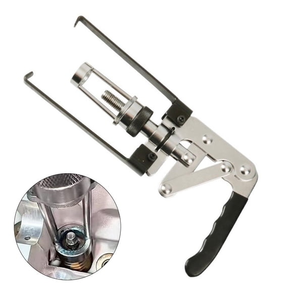 OADUKQ Overhead Valve Spring Compressor Pliers, Down-Press Valve Spring Compressor, Replacing Valve Oil Seals, Silver, 9.45 in