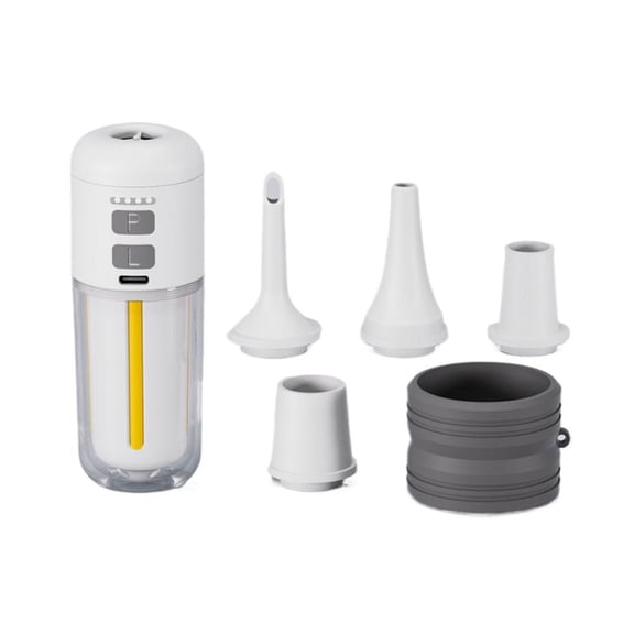 OADUKQ Portable Electric Pump, ABS Construction 4 Kpa Pressure 4.13 Rechargeable Inflator, Camping Beach and Pool Use, White
