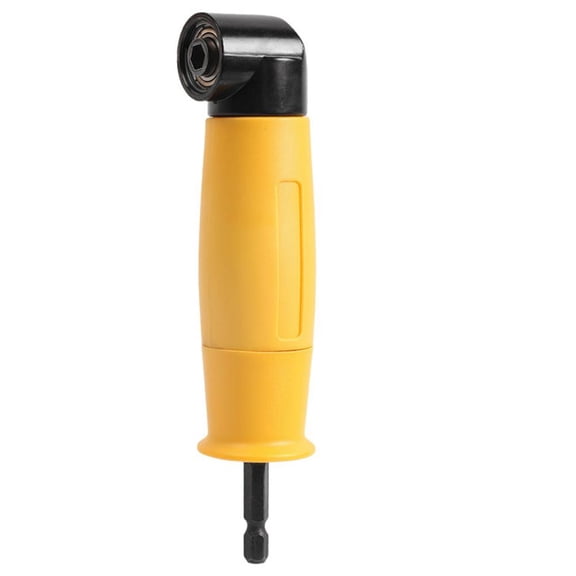 OADUKQ Right Angle Drill Attachment, 90 Degree Screwdriver Bit Holder, Tight Spaces and Corner Screw Driving, Yellow, 5.91 in