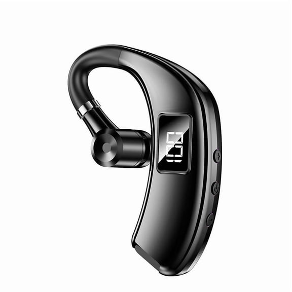 Single Ear Bluetooth Headset, ABS Pc Rotatable Wireless Earpiece with Tf Card Slot, for Work and College Use, Black