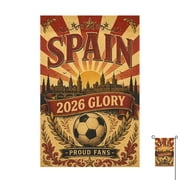 OADUKQ Spain Soccer Champions Garden Flag, Double Sided Fade Resistant Cloth, 2026 Spanish Cup Game Night, Red