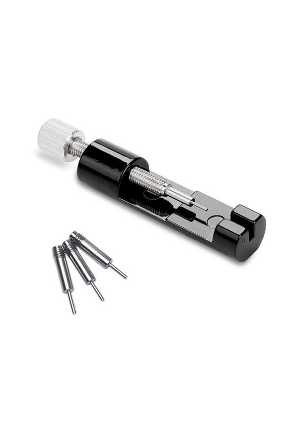 Watch Link Remover, Metal Watch Band Adjuster Tool with Pin Removal, Resizing Watch Straps at Home, Black, 2.83 in