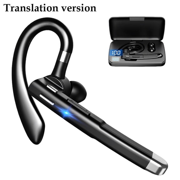OADUKQ Wireless Bluetooth Headset, Single Ear Hook Earbud, Driving and Office Calls, Translation Version, 4.92 X 3.15 X 1.38 in