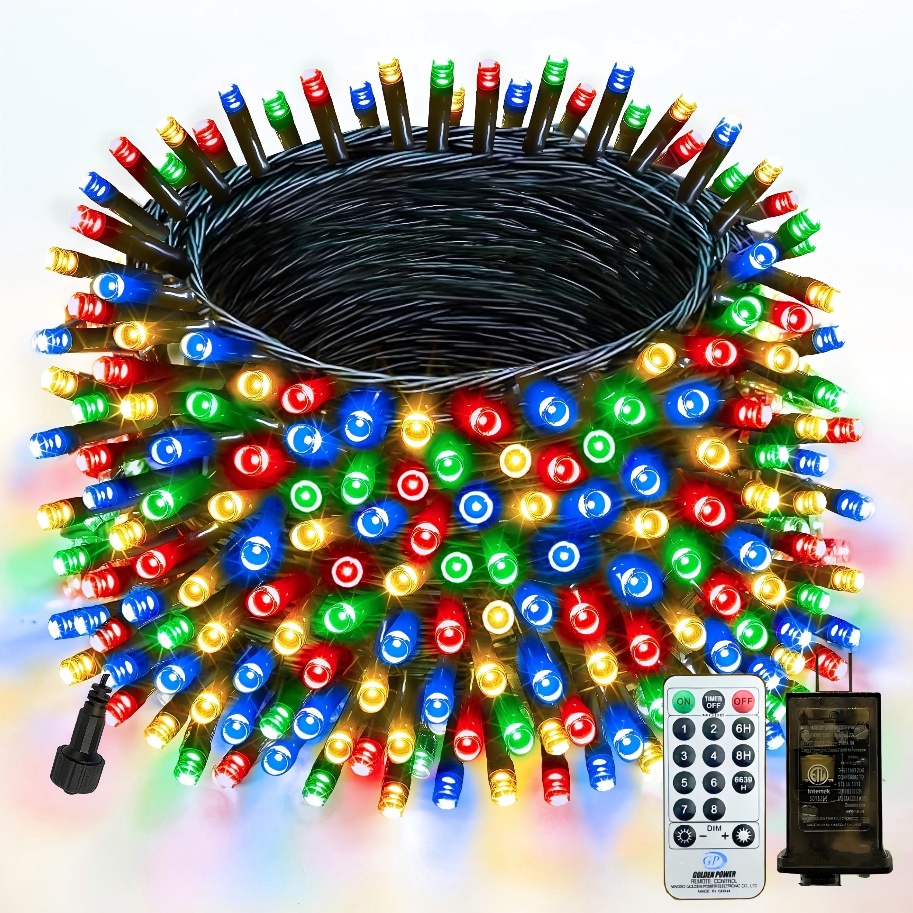 AVOXEZOR 240 LED Christmas String Lights Connectable, Plug in Christmas ...