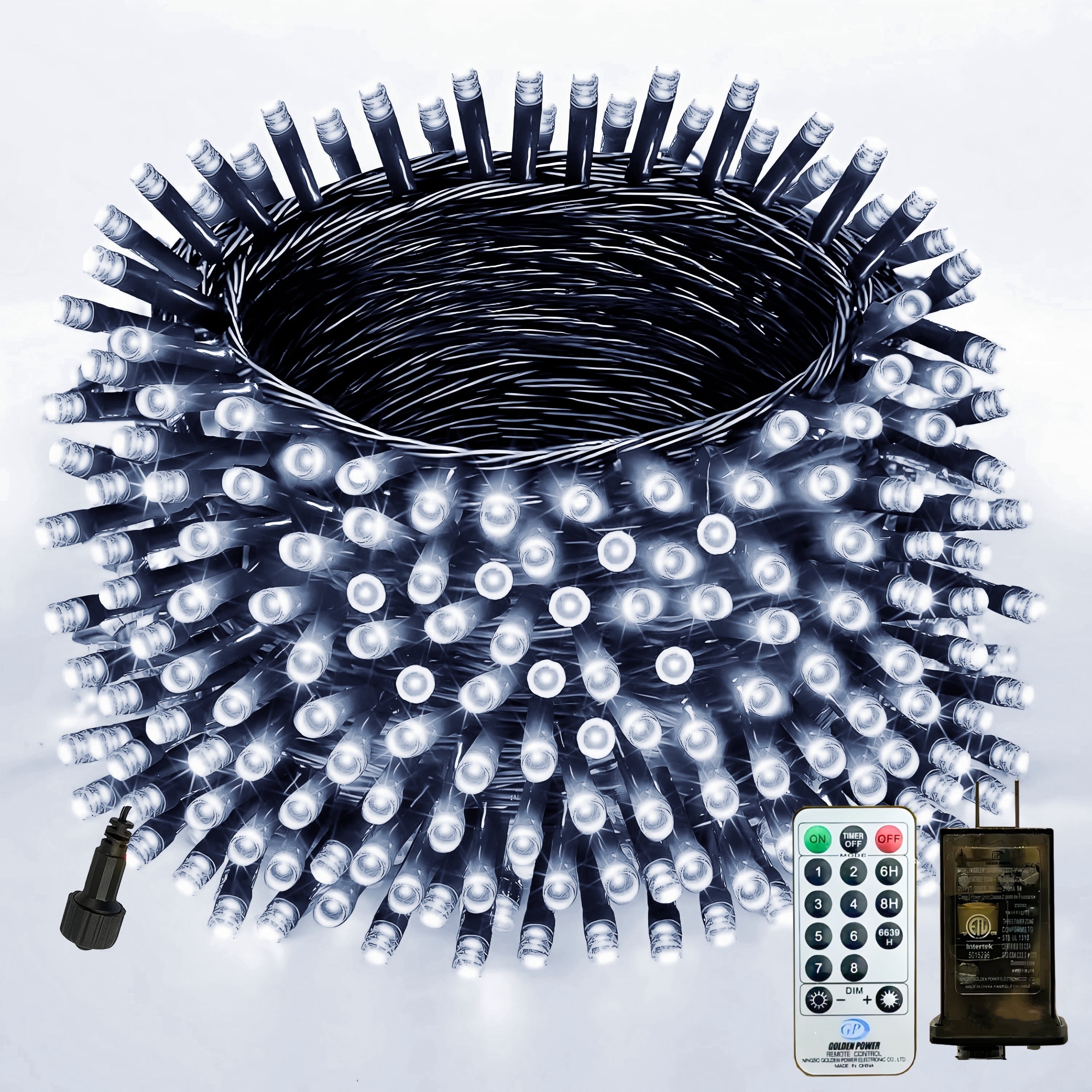 AVOXEZOR 240 LED Christmas String Lights Connectable, Plug in Christmas ...
