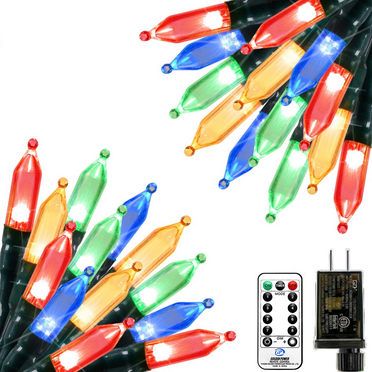 OAENAU 600 LED Christmas String Lights Outdoor, 207 Ft Christmas Lights Plug in with Remote, 8 Modes 4 Timer Modes for Christmas Tree Patio Porch Party Decorations, Multicolor