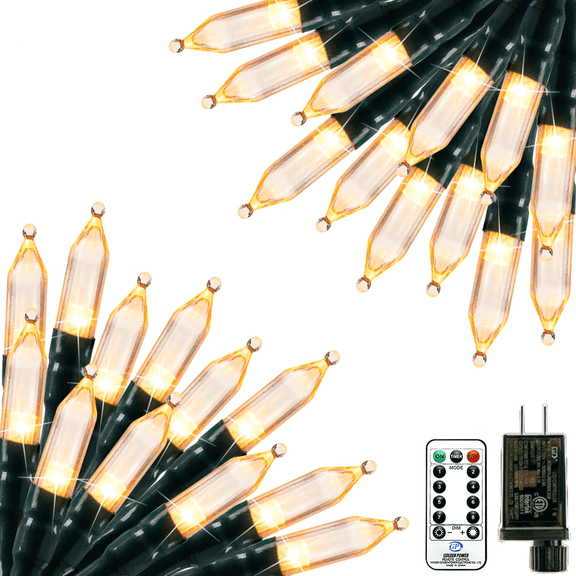 AVOXEZOR 600 LED Christmas String Lights Outdoor, 207 Ft Christmas Lights Plug in with Remote, 8 Modes 4 Timer Modes for Christmas Tree Patio Porch Party Decorations, Warm White