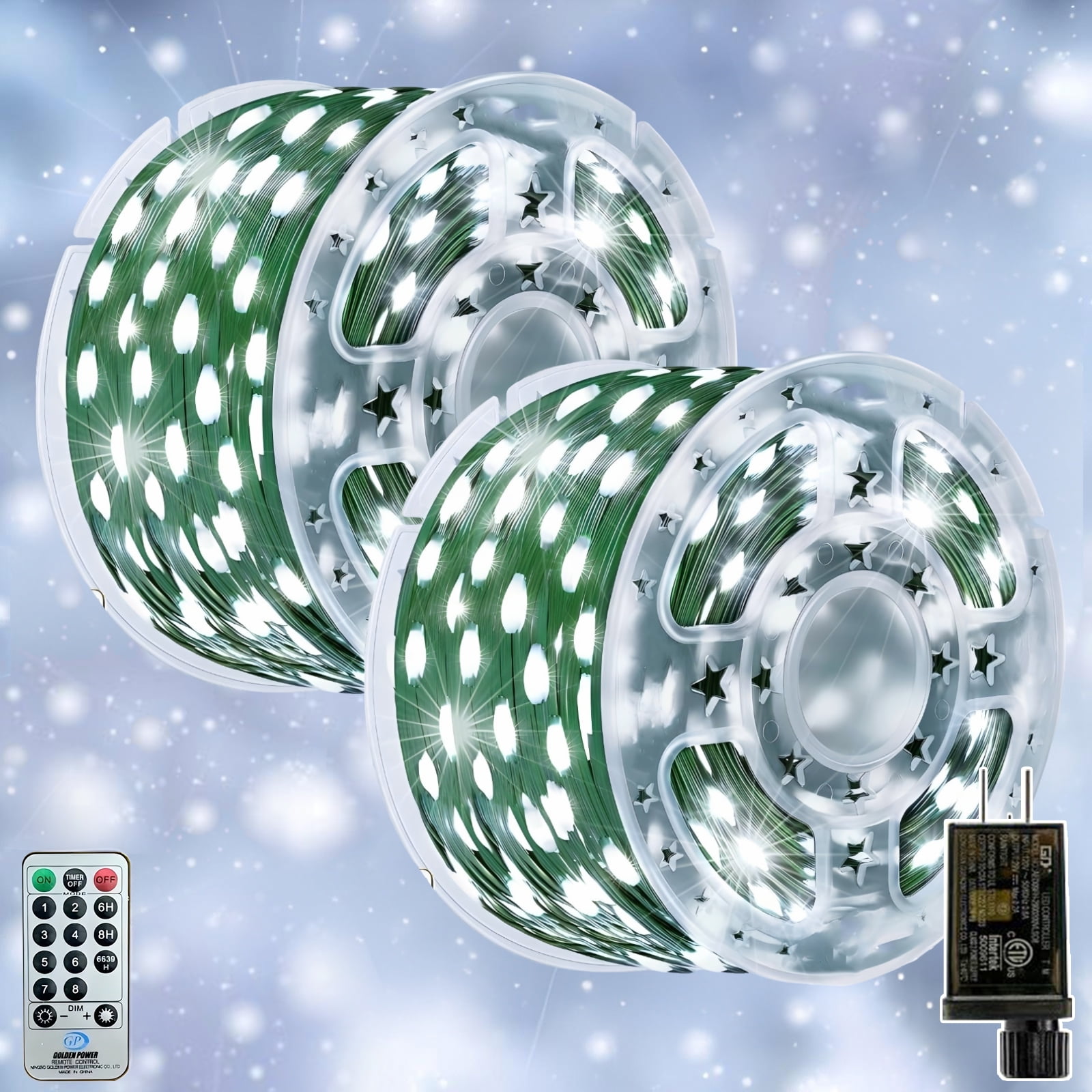 AVOXEZOR Christmas Lights Outdoor, 340FT 1000 LED IP67 Waterproof ...