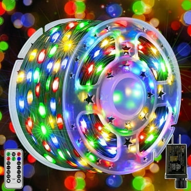 OAENAU Christmas Lights Outdoor, 403FT 1200 LED IP67 Waterproof Christmas Tree Lights with 8 Modes Remote Timer for Indoor House Pation Outdoor Xmas Decorations, Multicolor