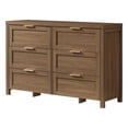 thumbnail image 1 of OAKHAM 6 Drawer Dresser, Wooden Chests of Drawers, Modern Large Dressers for Bedroom, Special Walnut, 1 of 7