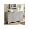 thumbnail image 1 of OAKHAM Fluted Sideboard Buffet Cabinet with 4 Doors, Storage Credenza with Adjustable Shelves, Modern Accent Cabinet Console, Pale Oak, 1 of 6