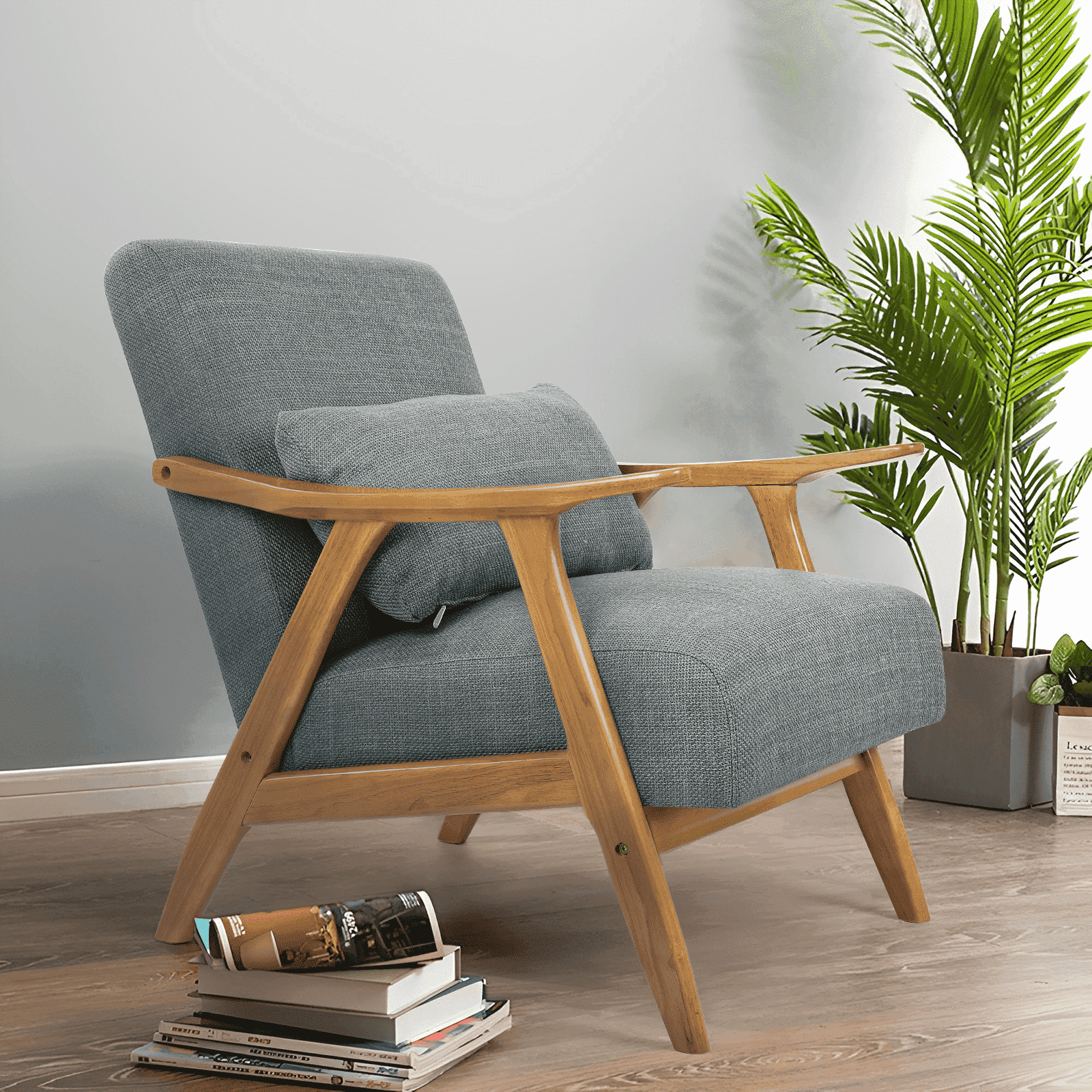 Gray mid century modern chair hotsell