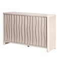 thumbnail image 1 of OAKHAM Sideboard Buffet Cabinet with Storage, Wave Patten, 4-Door, 1-Shelf, Driftwood Grey, 1 of 8