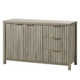 thumbnail image 1 of OAKHAM Storage Cabinet with 3 Drawers, Fluted Sideboard Buffet with Adjustable Shelf, Gray Oak, 1 of 7