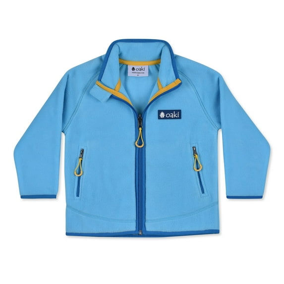 OAKI Boys & Girls Premium Polartec Fleece Jacket Blue/Gold 16/17