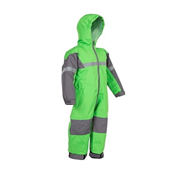 OAKI Children's One-Piece Waterproof Trail Rain Suit, Classic Green