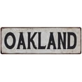 thumbnail image 1 of OAKLAND Vintage Look Rustic Metal City State Sign 8 x 24 Matte Finish Metal 108240041134, 1 of 1