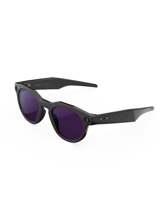 Oakley Meta HSTN, Black | Smart AI Glasses for Men, Women — Camera, Audio, Video Recording — Transitions® Amethyst Lenses — Sunglasses