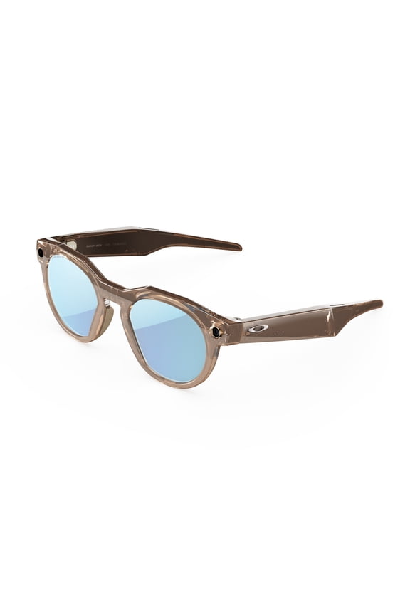 Oakley Meta HSTN - with Meta AI, Audio, Photo, Video Compatibility - Brown Smoke, Prizm™ Deep Water Polarized