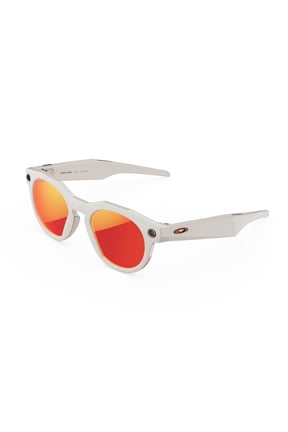 Oakley Meta HSTN, Warm Grey, Prizm⢠Ruby Lenses | Smart AI Glasses, Camera, Audio, Video Recording