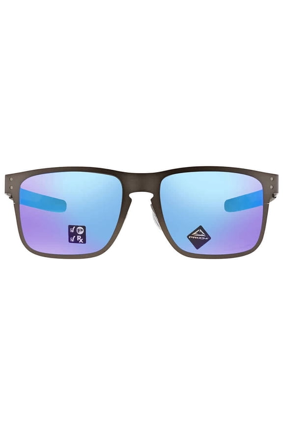 Holbrook Metal Polarized Prizm Sapphire Square Men's Sunglasses OO4123 412307 55