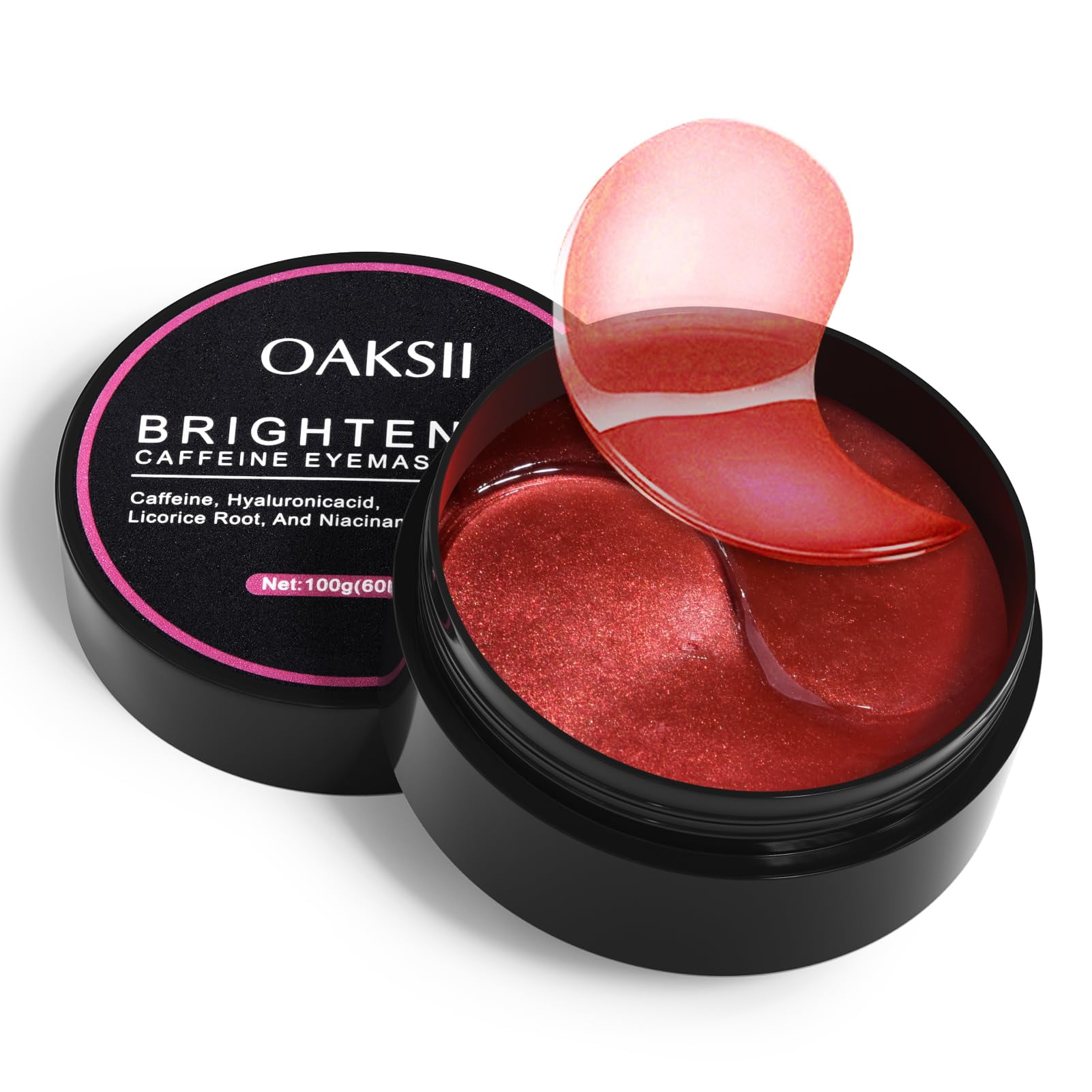 OAKSII Caffeine Under Eye STF9 Masks, 60 Pcs Brightening Eye Patches