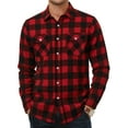 thumbnail image 1 of OALUXE Men's Plaid Button Down Shirts Cotton Long Sleeve Shirts with Pocket, 1 of 7
