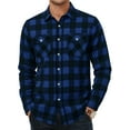 thumbnail image 1 of OALUXE Men's Plaid Button Down Shirts Cotton Long Sleeve Shirts with Pocket, 1 of 7