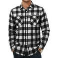 thumbnail image 1 of OALUXE Men's Plaid Button Down Shirts Cotton Long Sleeve Shirts with Pocket, 1 of 7