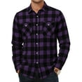 thumbnail image 1 of OALUXE Men's Plaid Button Down Shirts Cotton Long Sleeve Shirts with Pocket, 1 of 7